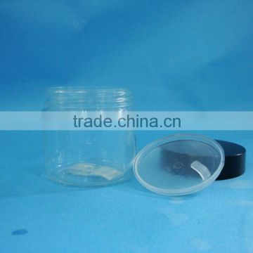 PET face cream jar,cosmetic jar with plastic cap 60ml,100ml,