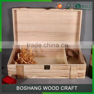 Supply Double Bottle Handmade Solid wine wood box