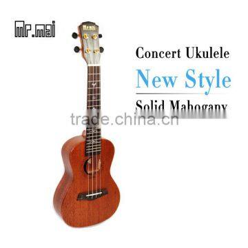 Electric 4 strings 23" 24''Inches Ukulele+Bag solid Mahogany Concert Ukulele