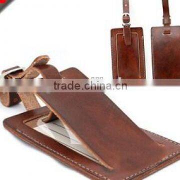 popular travel promotional PU leather luggage tag