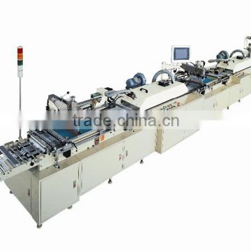 Roll to roll flat bed silk screen printing machine