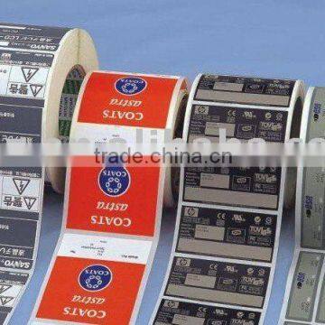 customized adhesive roll label sticker