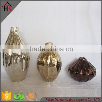 electroplating ceramic vase desgin for home decor