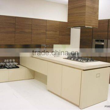 MDF kitchen cabinet round wooden doors