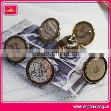 domed resin butterfly clasp pin badge with customized logo