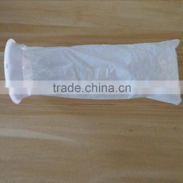 1500ML White Color LDPE Plastic Vomit Bag Without Printing Top PVC Rigid Rings photo-2