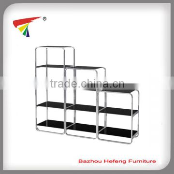 Glass Shelf for Storage, 5 - tiers black