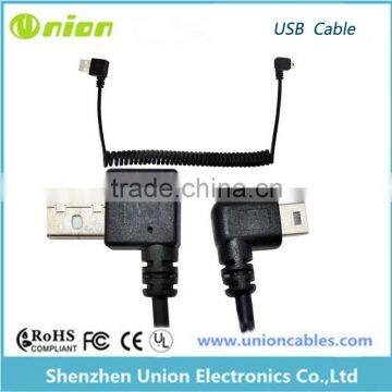 Angled Usb Angled Mini (5-pin) Male to USB 2.0 A Cable
