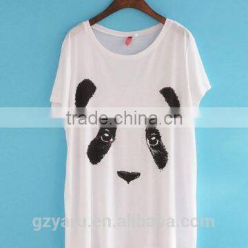 Lady and Woman and Kids Casual Sport Panda Design Cotton T Shirt