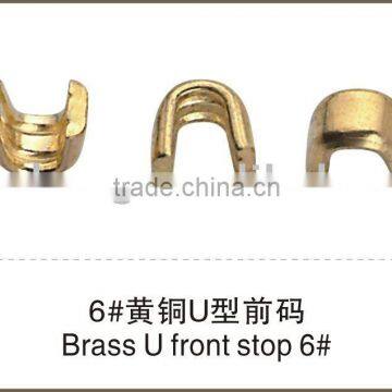 Brass U top stopper 6#,zipper garment accessories