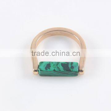 Hot Sale Charm Fashion Turquoise Mens Gold Ring photo-3