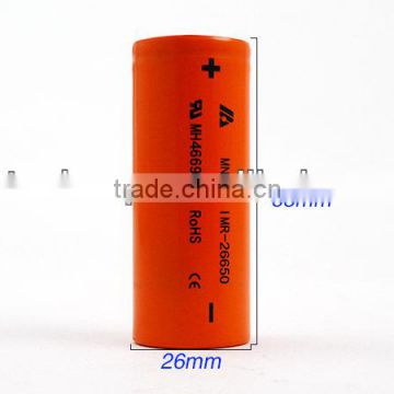 mnke imr 26650 3.7v 3500mah high drain battery for led flashlight and power tool