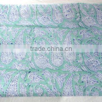 RTHCF-13 Designer Paisley Wooden block printed cotton Good Export Quality fabric Indian Traditional manufacturer wholesaler