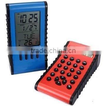 two side calendar clock with calculator for promotion