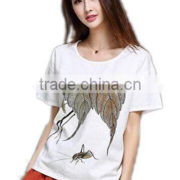 Women Summer New Cotton and Printed T-shirt