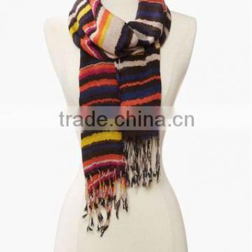 Women's Acrylic Spiced Stripe Scarf