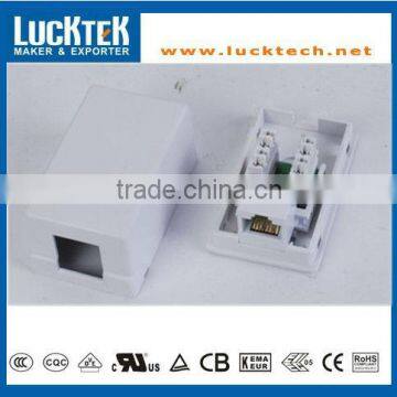 Cat.5e RJ45 1Port Surface Mount Box with P.C.B Jack