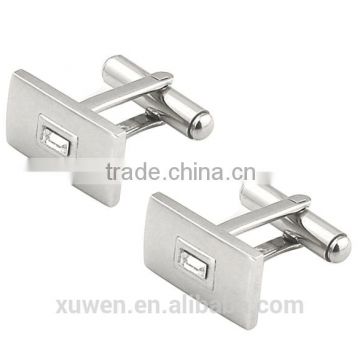 wholesale brush finish stainless steel cufflinks for men