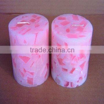 Aroma and colorful pillar candles