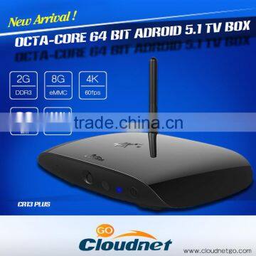 2016 Rockchip RK3368 Octa Core Android 5.1Smart TV BOX 64 bit with Bluetooth and WIFI