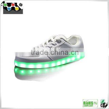 Fast Delivery Comfortable Wearing Men White Black Men Size Led Luminous Lace-up Casual Shoes JK-001 photo-4