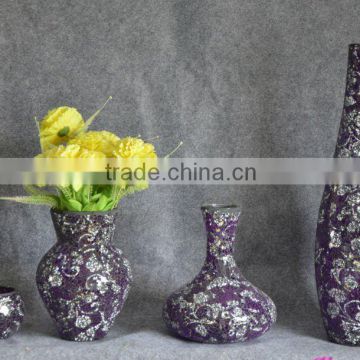 glass mosaic mirror vase