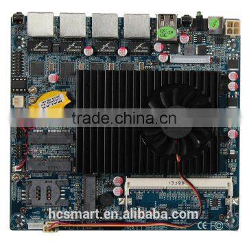 4 Lan Intel atom D525 cheap industrial firewall computer motherboard