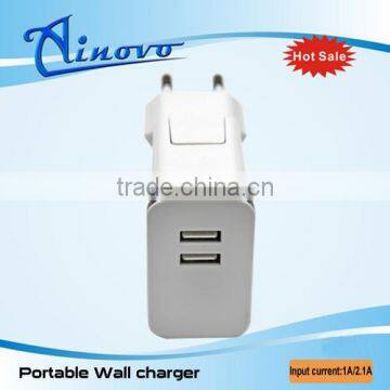 Portable universal travel charger for smartphone wall charger