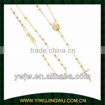 2013 gold plated silver necklace with cross pendant