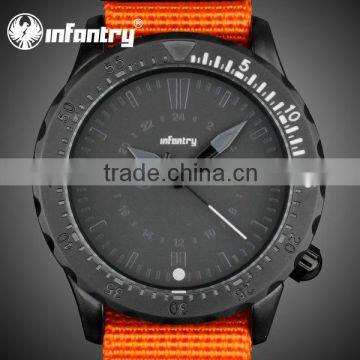 INFANTRY New Trendy Sport Style Orange NylonAuto Date Watch photo-3