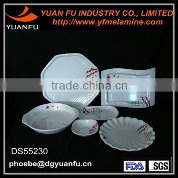 Elegant design melamine manufacturer dishes for restaurant