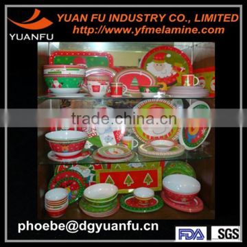 Top quality unbreakable wholesale melamine china christmas dinnerware sets