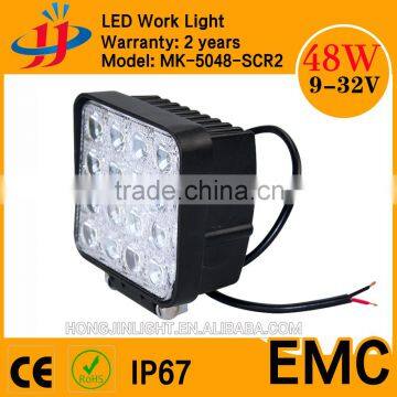 High Quality Super Bright 48 Watt Working Led Lights 12v Offroad IP67 Waterproof Led Headlight
