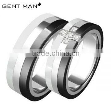 Ring factory Produce Custom Finger stainless steel Rings,Ceramic Rings, cross CZ stone used fashion jewelry