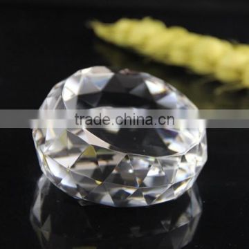 Clear Faceted Crystal Paperweight OSM029