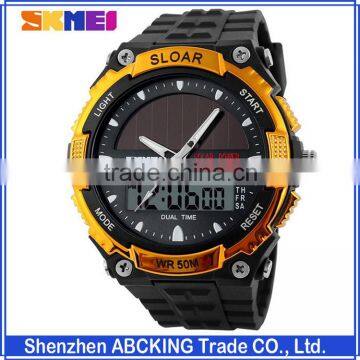 SOLAR POWER Wristwatch SKMEI Sport LED Digital Waterproof Sports Watch WIth 5ATM Water Resistant