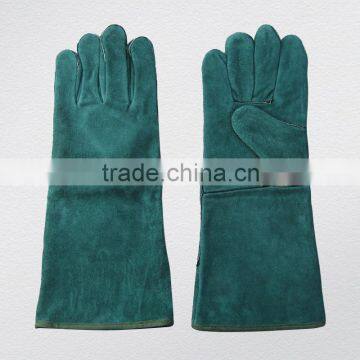 Cow split leather welted working glove welding glove-6504.GN