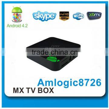 dual core mx android ott tv box xbmc1080P Aml8726-MX Android TV Box HDMI1.4 1080P Wifi