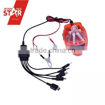 AC/ DC 5 in 1 Universal Charger for Mobile Phone with Clamp