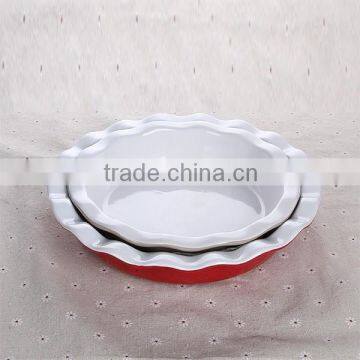 Hot new Round ceramic baking pie dish Factory directly sale