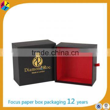 Black paper packaging for tie and watch box