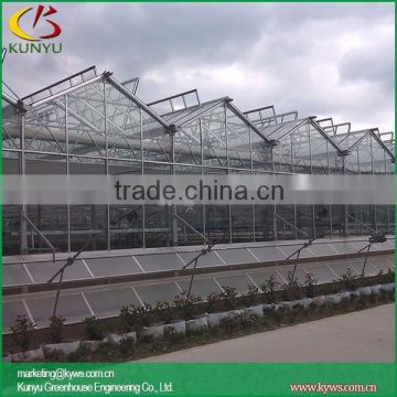 Sawtooth type polycarbonate roof greenhouse glass panels