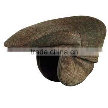 Stylish forest flat cap/gatsby cap with earflap