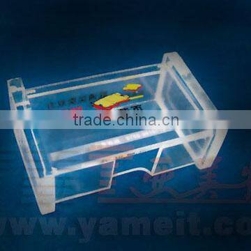 Fashion Factory directly clamshell flip acrylic name card holder with silk screen