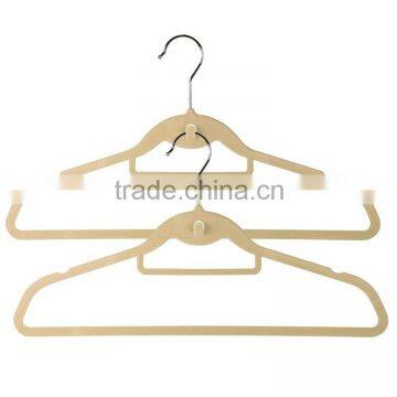 Flocked Suit Hanger With Tie Bar and Cascading Hook photo-6