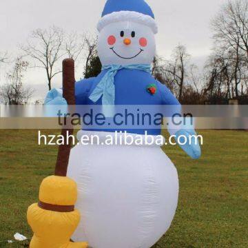 Christmas Airblown Inflatable Snowman and Broom