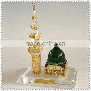 Fancy Crystal Religious Tower Model For Craft Gifts