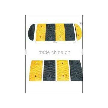 Durable reflective rubber thresholds speed hump