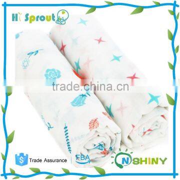 Cotton Muslin Wrap Blanket 47x47" Baby Muslin Swaddle