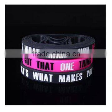 Custom debossed inkfilled silicone wristband/silicone wristband